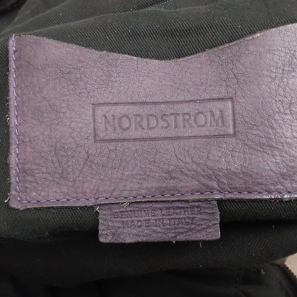 Nordstrom Vintage Purple Italian Leather Satchel Tote Handbag Size XL - Picture 3 of 8